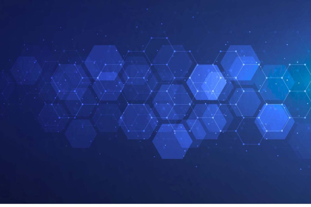 Abstract background showing hexagons