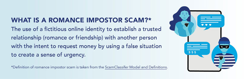 Definition of romance imposter scam