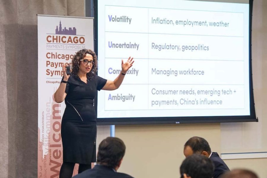 Chicago Payments Symposium keynote speaker, quantitative futurist Amy Webb.